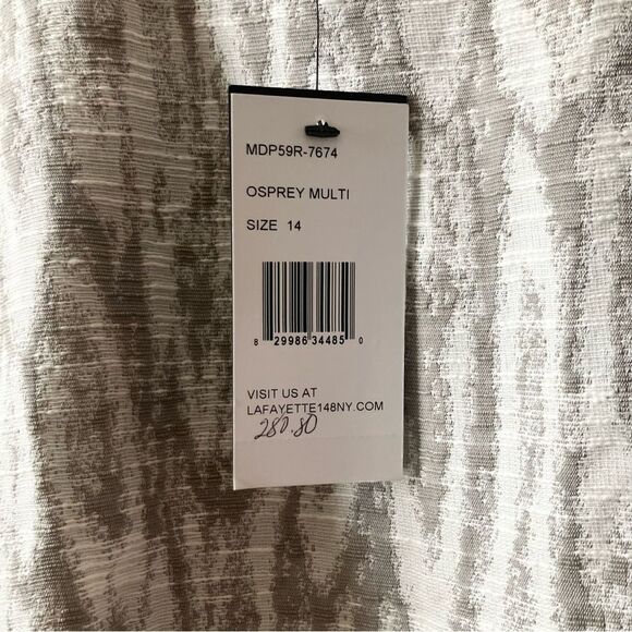 NWT Lafayette 148 Osprey Gray Modest Business Casual Minimalist Dress size 14 - Picture 6 of 6